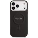 Etui Guess Classic Logo MagSafe na iPhone 17 Pro Max - czarne Guess