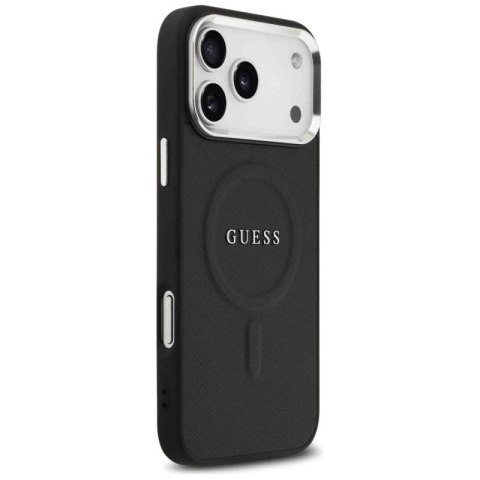 Etui Guess Classic Logo MagSafe na iPhone 17 Pro Max - czarne Guess