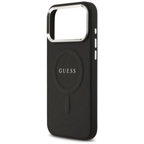 Etui Guess Classic Logo MagSafe na iPhone 17 Pro Max - czarne Guess