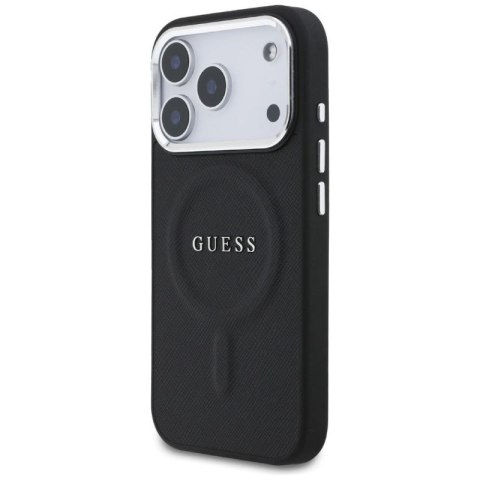 Etui Guess Classic Logo MagSafe na iPhone 17 Pro - czarne Guess