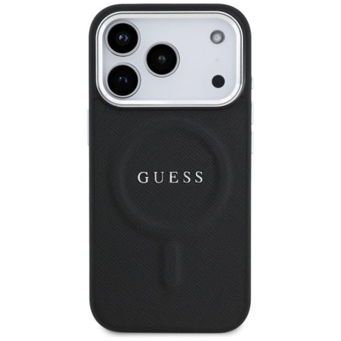 Etui Guess Classic Logo MagSafe na iPhone 17 Pro - czarne Guess