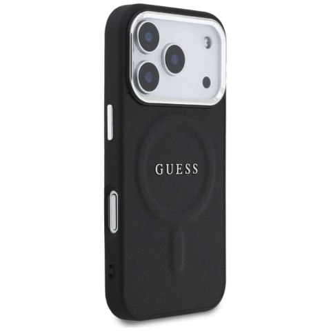 Etui Guess Classic Logo MagSafe na iPhone 17 Pro - czarne Guess