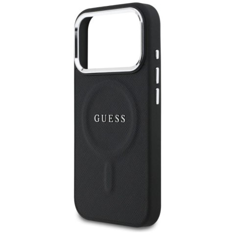 Etui Guess Classic Logo MagSafe na iPhone 17 Pro - czarne Guess