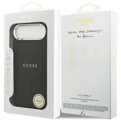 Etui Guess Classic Logo MagSafe na iPhone Air - czarne Guess