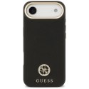 Etui Guess Grained Strass Logo MagSafe na iPhone Air - czarne Guess