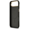 Etui Guess Grained Strass Logo MagSafe na iPhone Air - czarne Guess