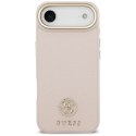 Etui Guess Grained Strass Logo MagSafe na iPhone Air - różowe Guess