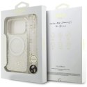 Etui Guess IML Flowers Electro Pearl Strap MagSafe na iPhone 17 Pro - białe Guess