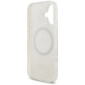 Etui Guess IML Flowers Electro Pearl Strap MagSafe na iPhone 17 - białe Guess
