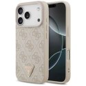 Etui Guess Leather 4G Triangle Strass MagSafe na iPhone 17 Pro - różowe Guess