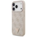 Etui Guess Leather 4G Triangle Strass MagSafe na iPhone 17 Pro - różowe Guess
