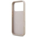 Etui Guess Leather 4G Triangle Strass MagSafe na iPhone 17 Pro - różowe Guess