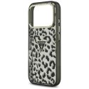 Etui Guess Leopard Glitter MagSafe na iPhone 17 Pro Max - czarne Guess