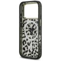 Etui Guess Leopard Glitter MagSafe na iPhone 17 Pro Max - czarne Guess