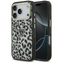 Etui Guess Leopard Glitter MagSafe na iPhone 17 Pro - czarne Guess