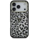 Etui Guess Leopard Glitter MagSafe na iPhone 17 Pro - czarne Guess