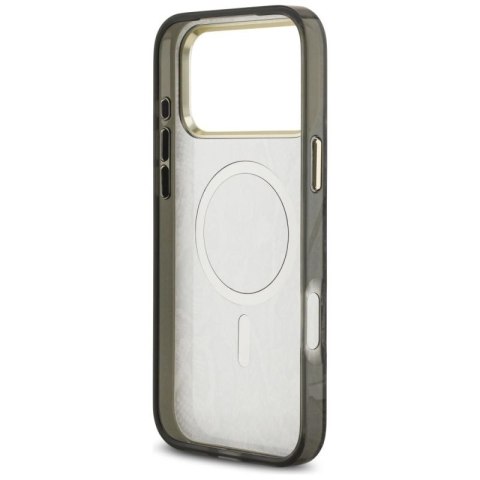 Etui Guess Python Pattern MagSafe na iPhone 17 Pro Max - czarne Guess