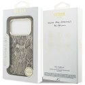 Etui Guess Python Pattern MagSafe na iPhone 17 Pro - brązowe Guess