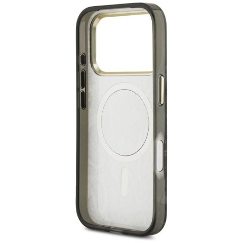 Etui Guess Python Pattern MagSafe na iPhone 17 Pro -czarne Guess