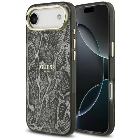 Etui Guess Python Pattern MagSafe na iPhone Air - czarne Guess