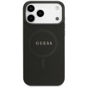 Etui Guess Saffiano Classic Logo MagSafe na iPhone 17 Pro Max - czarne Guess