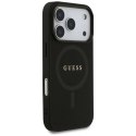 Etui Guess Saffiano Classic Logo MagSafe na iPhone 17 Pro - czarne Guess