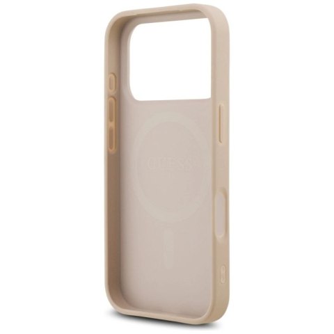 Etui Guess Saffiano Classic Logo MagSafe na iPhone 17 Pro - różowe Guess