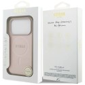 Etui Guess Saffiano Classic Logo MagSafe na iPhone 17 Pro - różowe Guess