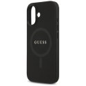 Etui Guess Saffiano Classic Logo MagSafe na iPhone 17 - czarne Guess