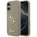 Etui Guess Silicone Big 4G Script na iPhone 17 - brązowe Guess