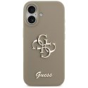 Etui Guess Silicone Big 4G Script na iPhone 17 - brązowe Guess