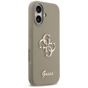 Etui Guess Silicone Big 4G Script na iPhone 17 - brązowe Guess