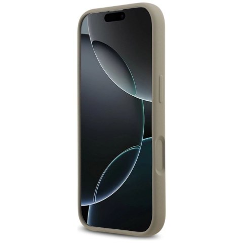 Etui Guess Silicone Big 4G Script na iPhone 17 - brązowe Guess