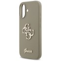 Etui Guess Silicone Big 4G Script na iPhone 17 - brązowe Guess