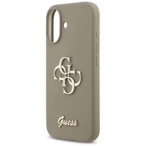 Etui Guess Silicone Big 4G Script na iPhone 17 - brązowe Guess