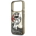 Etui Karl Lagerfeld Liquid Glitter Choupette Logo MagSafe na iPhone 17 Pro - czarne Karl Lagerfeld