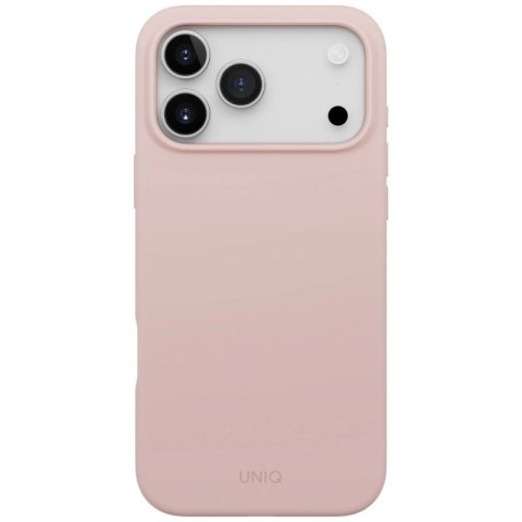 Etui UNIQ Lino na iPhone 17 Pro Max Magclick Charging - różowe UNIQ