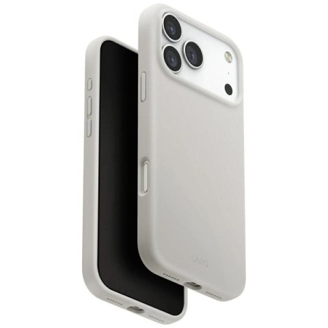 Etui UNIQ Lino na iPhone 17 Pro Max Magclick Charging - szare UNIQ