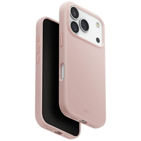 Etui UNIQ Lino na iPhone 17 Pro Magclick Charging - różowe UNIQ