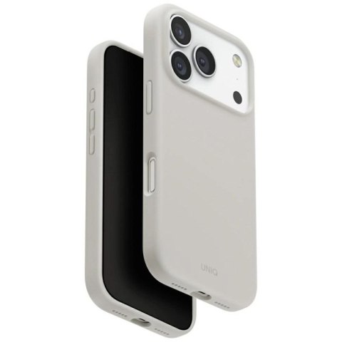 Etui UNIQ Lino na iPhone 17 Pro Magclick Charging - szare UNIQ