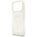 Etui Guess IML Glitter Pearl Strap MagSafe do iPhone 17 Pro - przezroczyste Guess