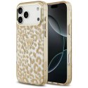 Etui Guess Leopard Glitter MagSafe do iPhone 17 Pro Max - brązowe Guess