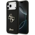 Etui Guess Silicone Big 4G Script na iPhone 17 Pro Max - czarne Guess