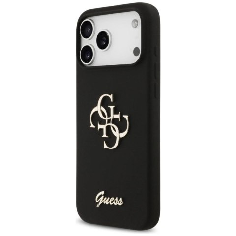 Etui Guess Silicone Big 4G Script na iPhone 17 Pro Max - czarne Guess