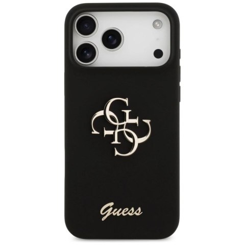 Etui Guess Silicone Big 4G Script na iPhone 17 Pro Max - czarne Guess