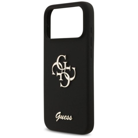 Etui Guess Silicone Big 4G Script na iPhone 17 Pro Max - czarne Guess