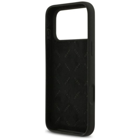 Etui Guess Silicone Big 4G Script na iPhone 17 Pro Max - czarne Guess