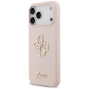 Etui Guess Silicone Big 4G Script na iPhone 17 Pro Max - różowe Guess