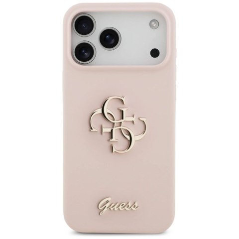 Etui Guess Silicone Big 4G Script na iPhone 17 Pro Max - różowe Guess