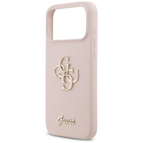 Etui Guess Silicone Big 4G Script na iPhone 17 Pro Max - różowe Guess